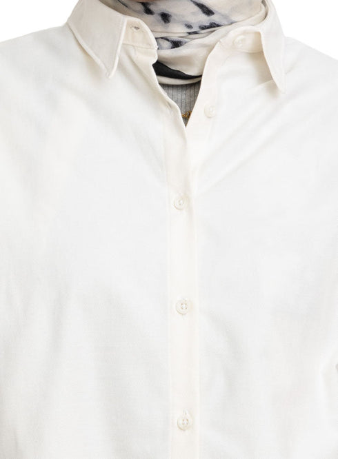 Beige Linen Over - Size Shirt - Khotwh